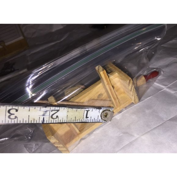 Vintage Doll Sized Wooden Kitchen Utensils & Rack Magnet - Picture 9 of 9